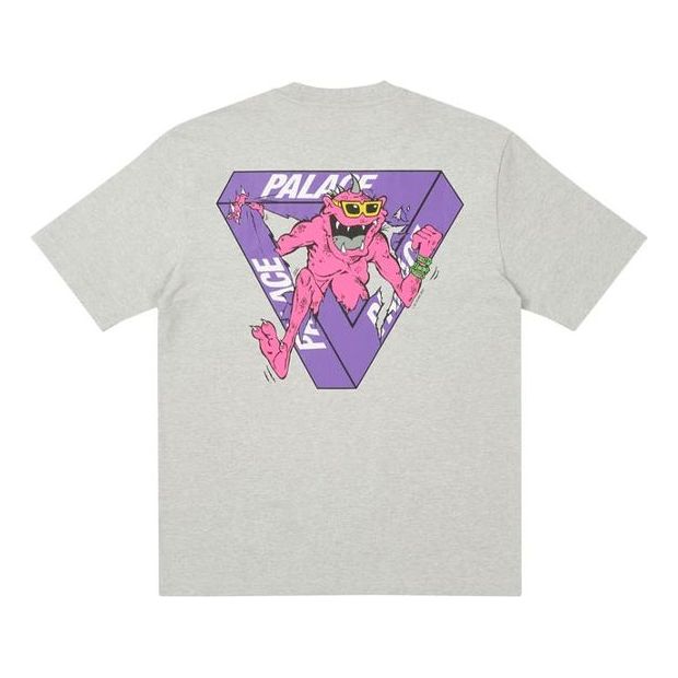 PALACE x M-Zone Crossover Small Tri-Ferg Pattern Cartoon Short Sleeve Unisex Gray P20TS088