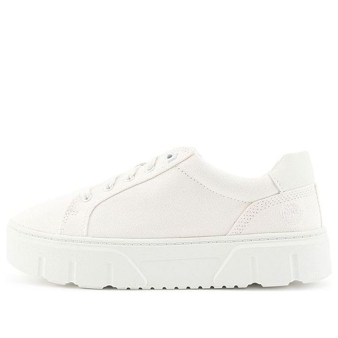 (WMNS) Timberland Laurel Court Low Lace Up Sneakers 'White Canvas' A5ZHGW