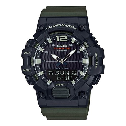 CASIO G Shock Quartz Sports Waterproof Mens Green Analog/Digital Combo HDC-700-3A