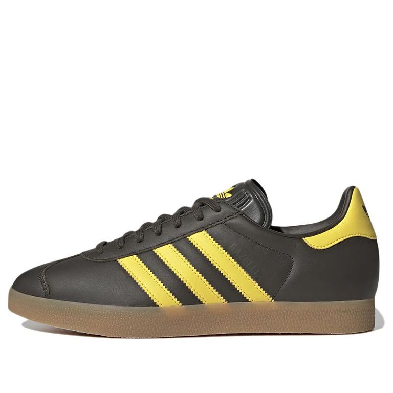 adidas Gazelle Shoes 'Shadow Olive Impact Yellow' HQ9873