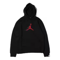Air Jordan Holiday Fleece Pullover Hoodie 'Black Gym Red' FD7466-010
