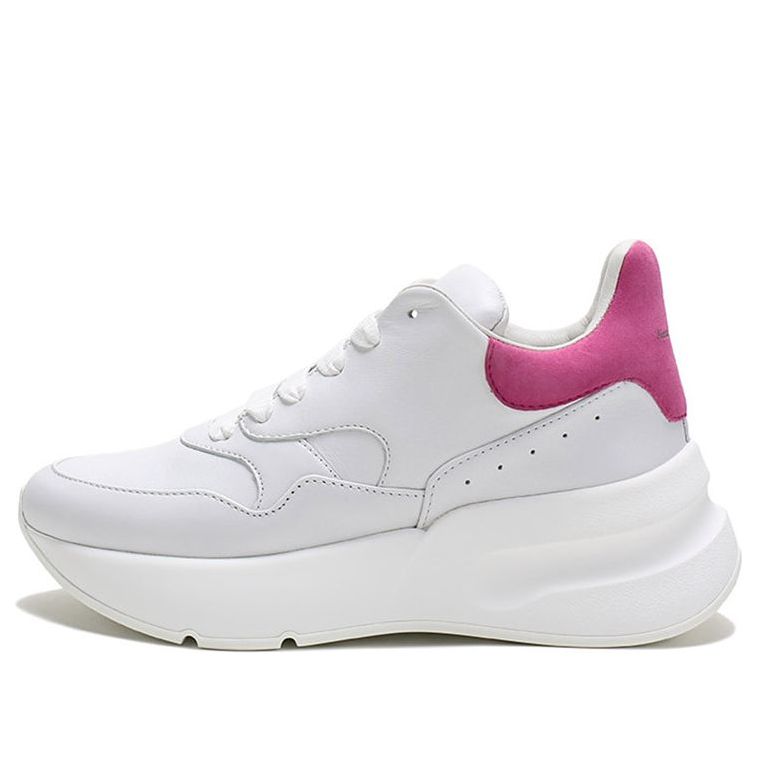 (WMNS) Alexander McQueen Oversized Runner Sneakers 'White Rose Pink' 586410WHRUB9373