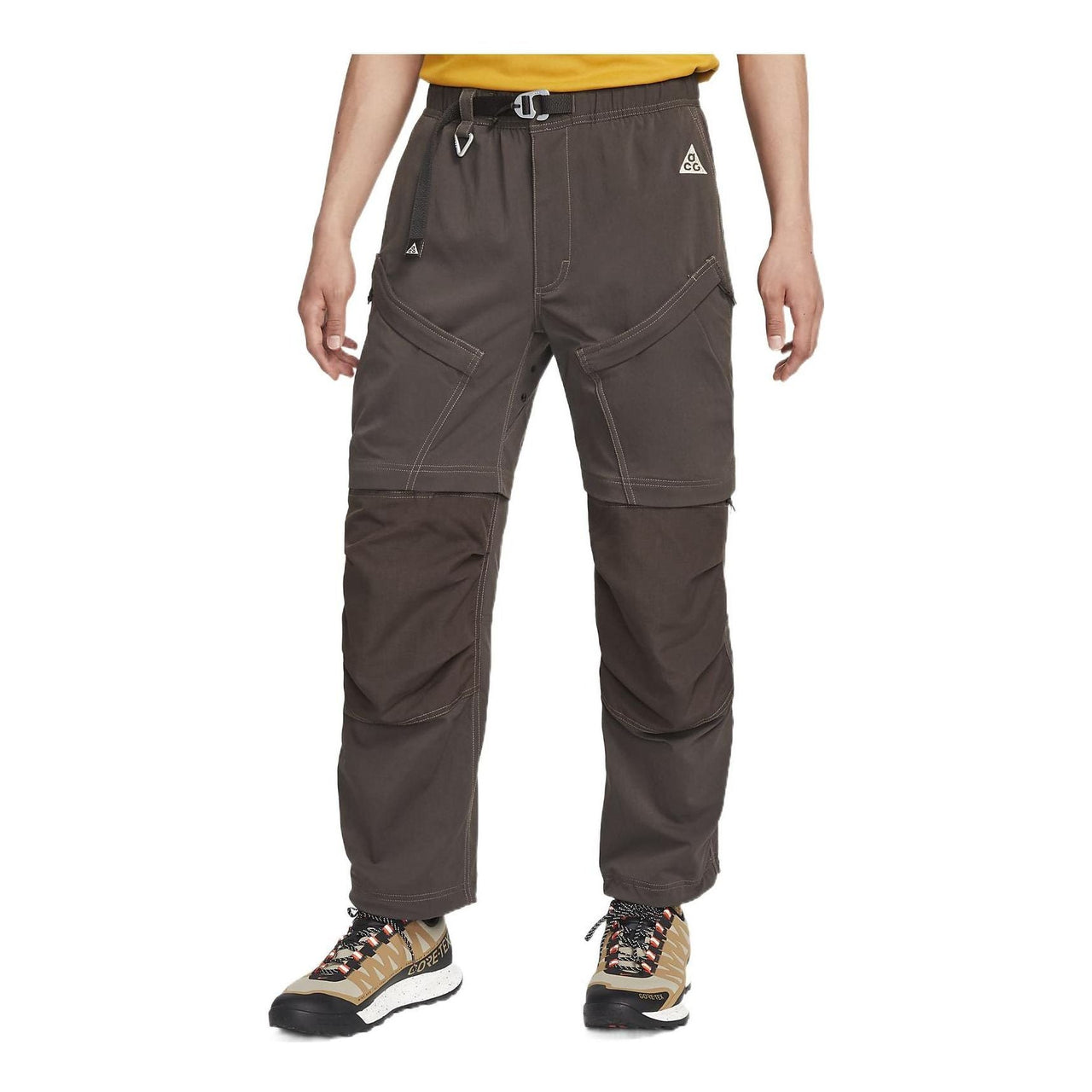 Men's Nike Solid Color Printing Lacing Cargo Casual Pants/Trousers Brown DN3944-220