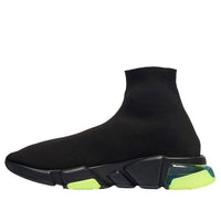 (WMNS) Balenciaga Speed Clear Sole Trainer 'Black Yellow Fluo' 607543W05GJ1048