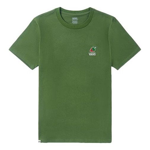 (WMNS) Vans Embroidery Round-neck Green VN0A4URUZQW