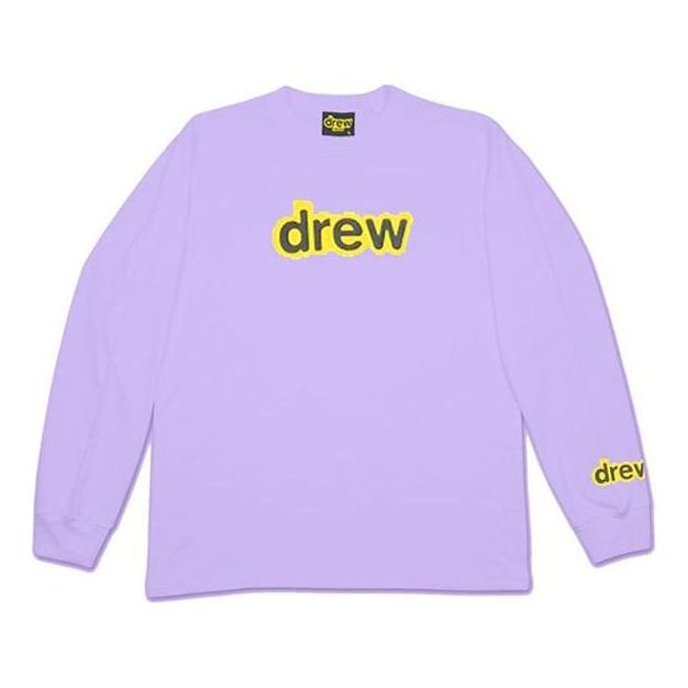 Drew House Logo Crewecnk Long Sleeve T-shirt 'Lavender' DR-SS20-53