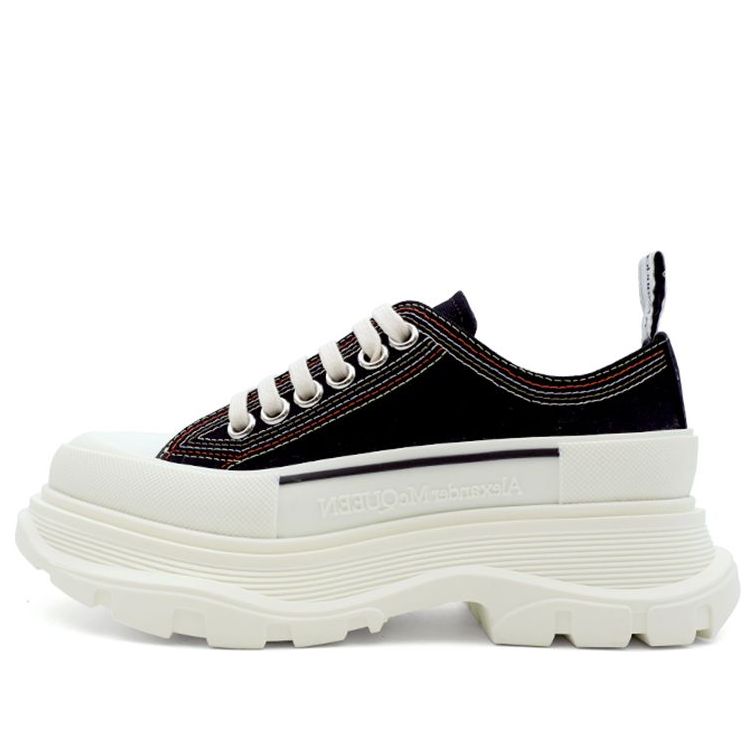 (WMNS) Alexander McQueen Tread Slick Lace Up Sneaker 'Denim Black' 657579W4L3M1355