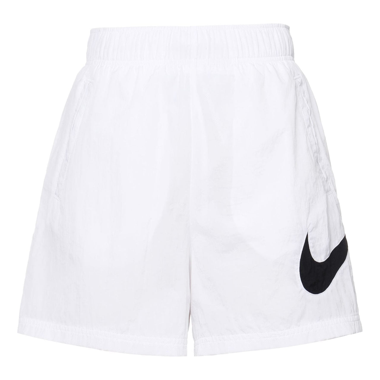 (WMNS) Nike Sportswear Essential High-Rise Woven Shorts 'White Black' DM6740-100