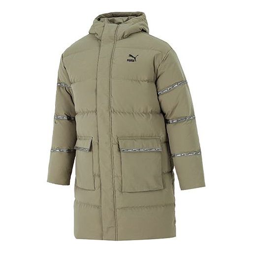 PUMA Classic Long Down Jacket 'Green' 846422-43