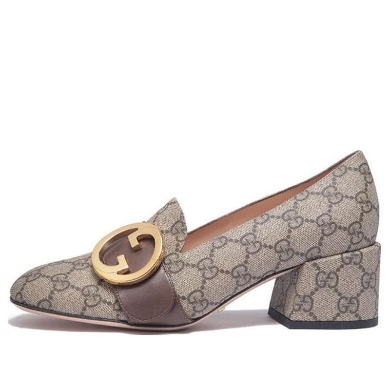 (WMNS) Gucci Blondie pump GG Supreme canvas 'Beige Ebony' 701711-9I650-9769