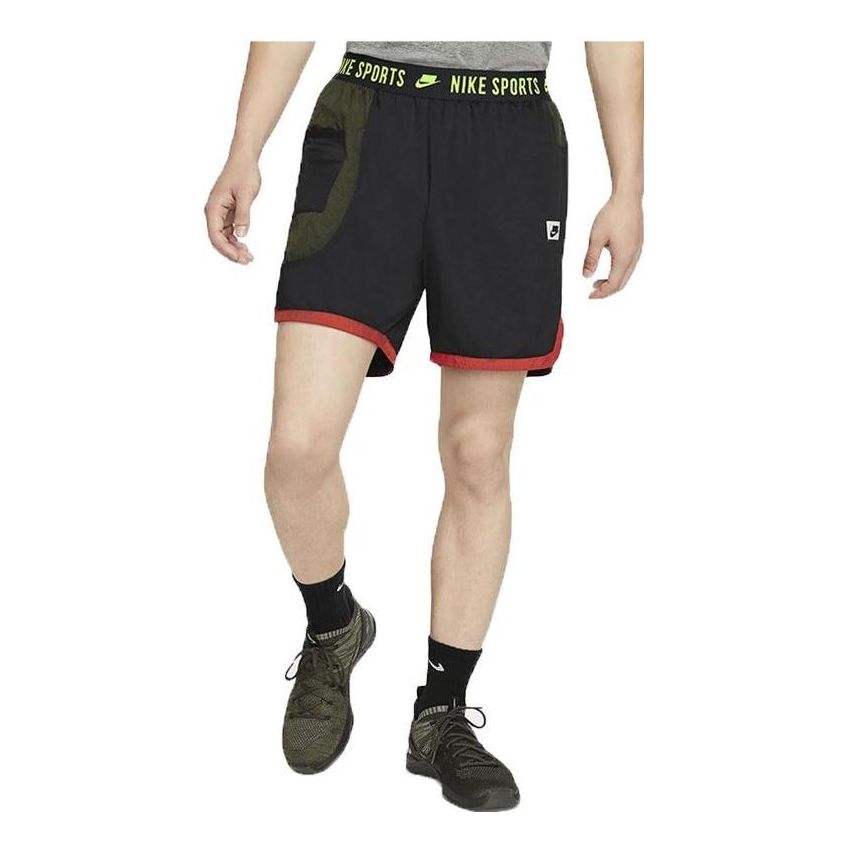 Nike Colorblock Breathable Casual Logo Sports Shorts Black BV3250-010