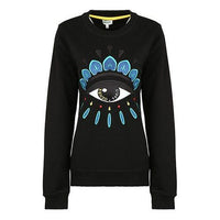 (WMNS) KENZO Casual Pullover Long Sleeves Hoodie Black FA52SW7104XC-99