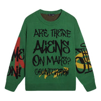 Li-Ning CF Mars Graphic Crew Neck Sweater 'Green' AMBS187-2