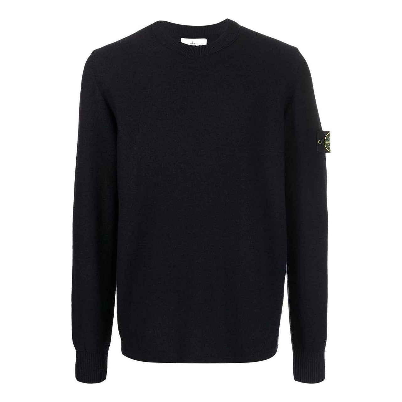 STONE ISLAND Logo Patch Sleeved Crewneck Sweatshirt 'Black' 7715526A1-V0020