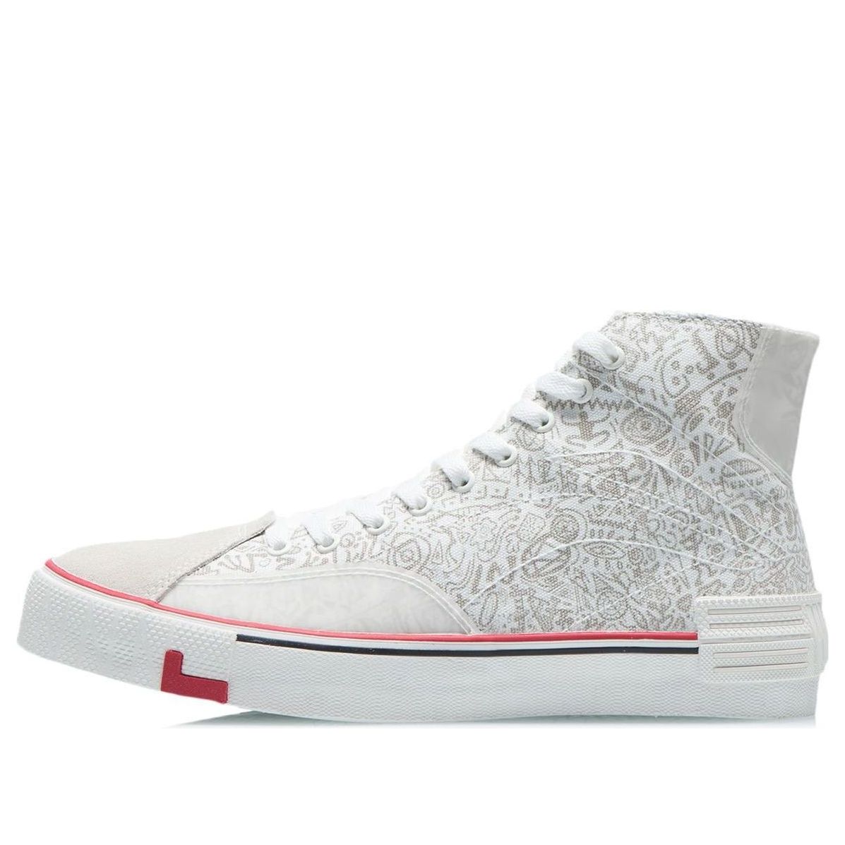 Li-Ning Weiwu Canvas Hi Shoes 'White Silver' AECR011-1