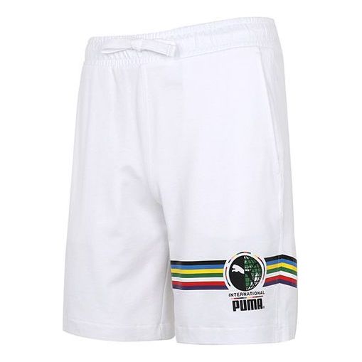 PUMA INTL Graphic Shorts 'White Black' 531308-02