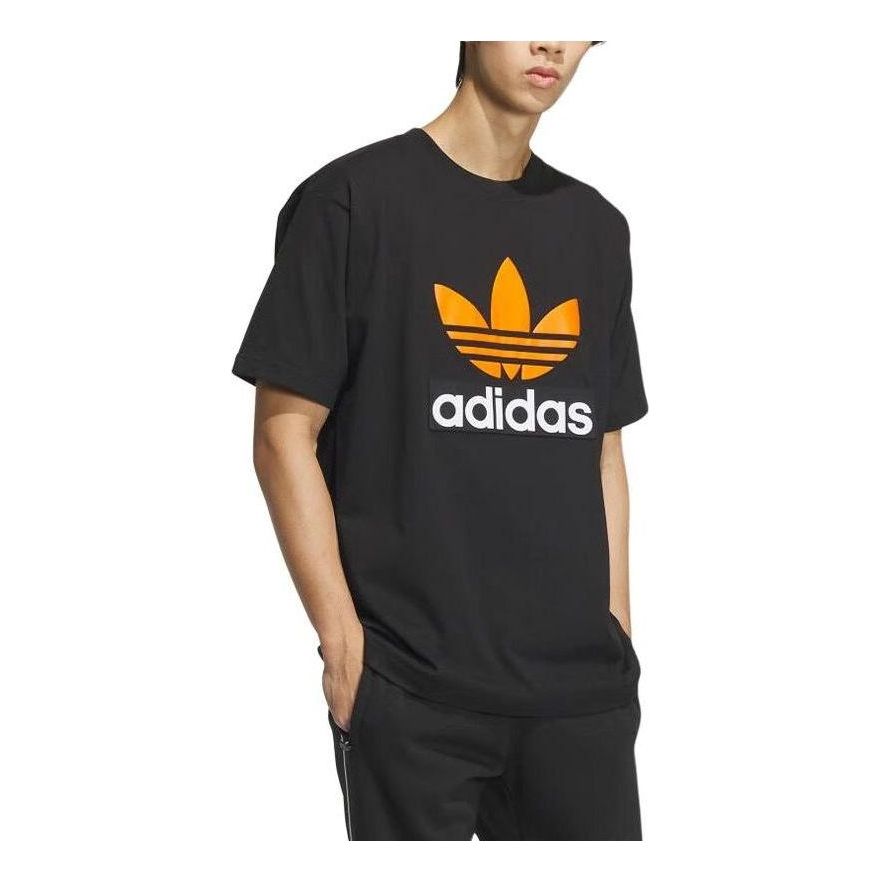 adidas Sportswear T-Shirt Asia Sizing 'Black Orange White' JF0660