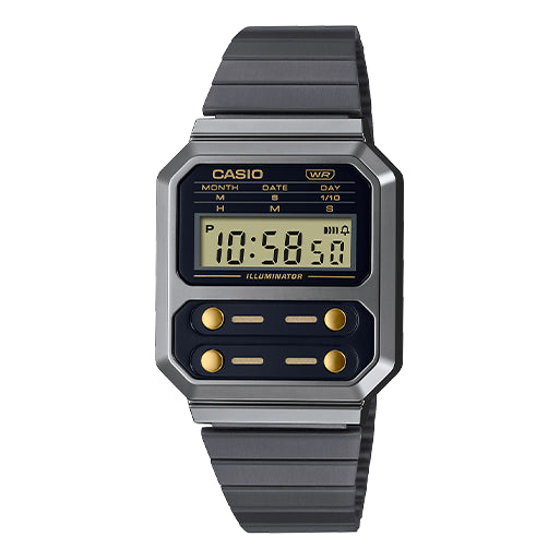CASIO General VINTAGE Japan / South Korea Fashion Waterproof Black Digital A100WEGG-1A2