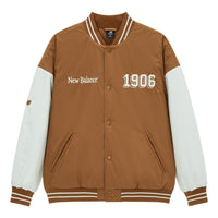 New Balance Baseball Varsity Jacket 'Tan White' AMJ34309-WOI