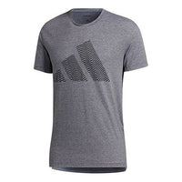 adidas Three-Bar Tee logo Printing Short Sleeve Black GR7070
