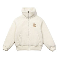 MLB New York Yankees Lambs Wool Jacket Unisex White 31JPF4061-50I
