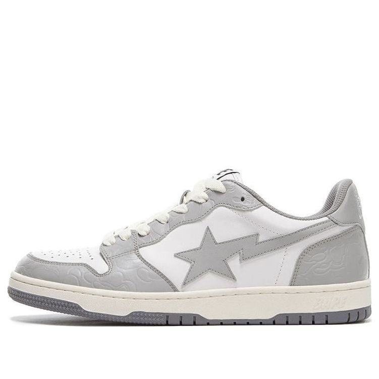 A Bathing Ape Court Sta Low 'White Gray' 1G70-191-033
