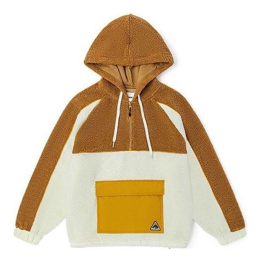 (WMNS) Vans Casual Half-Zip Hoodie 'Brown White' VN0A5F6E3KS