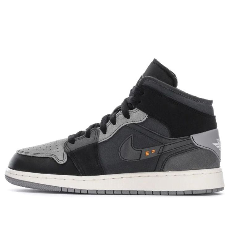 (GS) Air Jordan 1 Mid SE Craft 'Inside Out - Black' DV0438-001