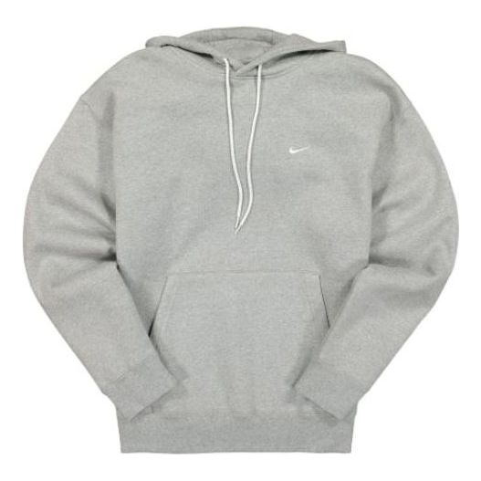 Men's Nike Small Logo Loose Long Sleeves Pullover Hooded Sports Gray CV0552-063