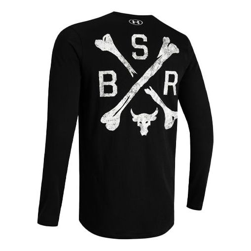Under Armour Project Rock BSR Long Sleeve Logo Shirt 'Black' 1357194-001