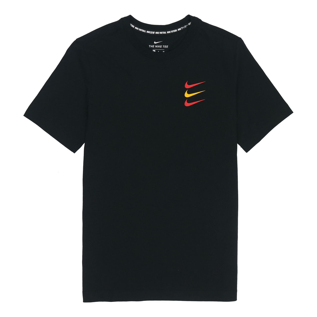Men's Nike Contrasting Colors Logo Sports Round Neck Short Sleeve Black T-Shirt DJ4392-010