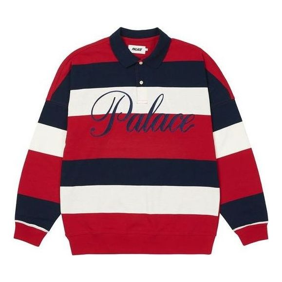 Palace Classic Stripe Drop Shoulder Polo 'Red Navy White' P21ES041