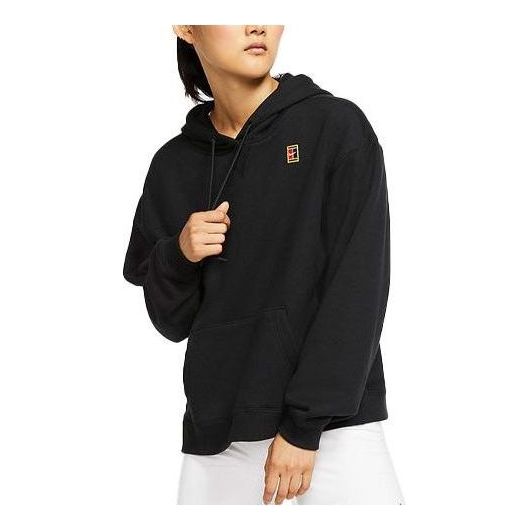 (WMNS) Nike Court Heritage Tennis Hoodie 'Black' AV0767-010