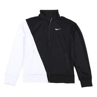 Nike Logo Colorblock Zipper Sports Jacket Black White Colorblock 'Black White' BV5288-010
