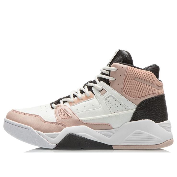 (WMNS) Li-Ning Basketball Shoes 'White Brown Black' AGBR084-2