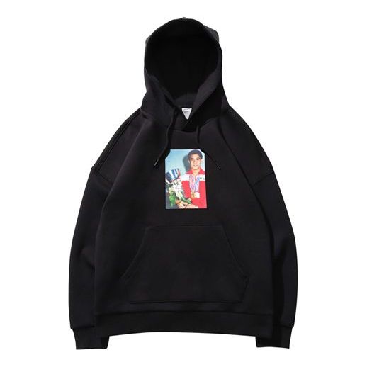 Li-Ning Champion Casual Couple Style Hoodie 'Black' AWDNB65-1