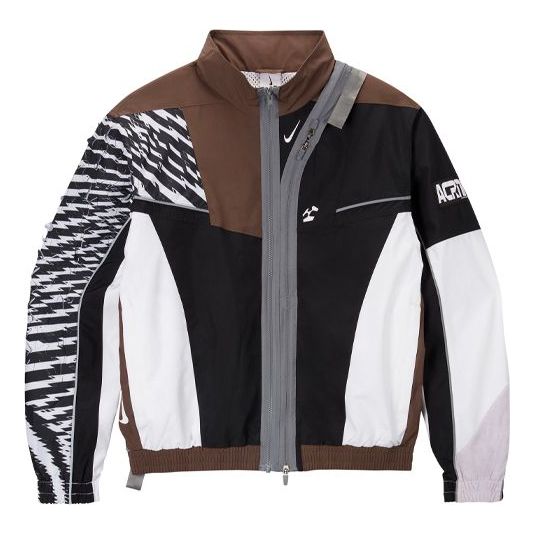 Men's Nike x ACRONYM Crossover Mesh Sports Jacket Us Edition Brown CU0465-100