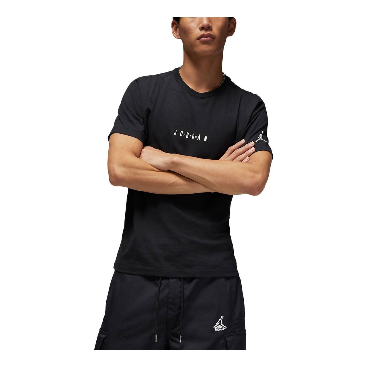 Air Jordan Embossed Air Crew T-Shirt 'Black' DM3183-010