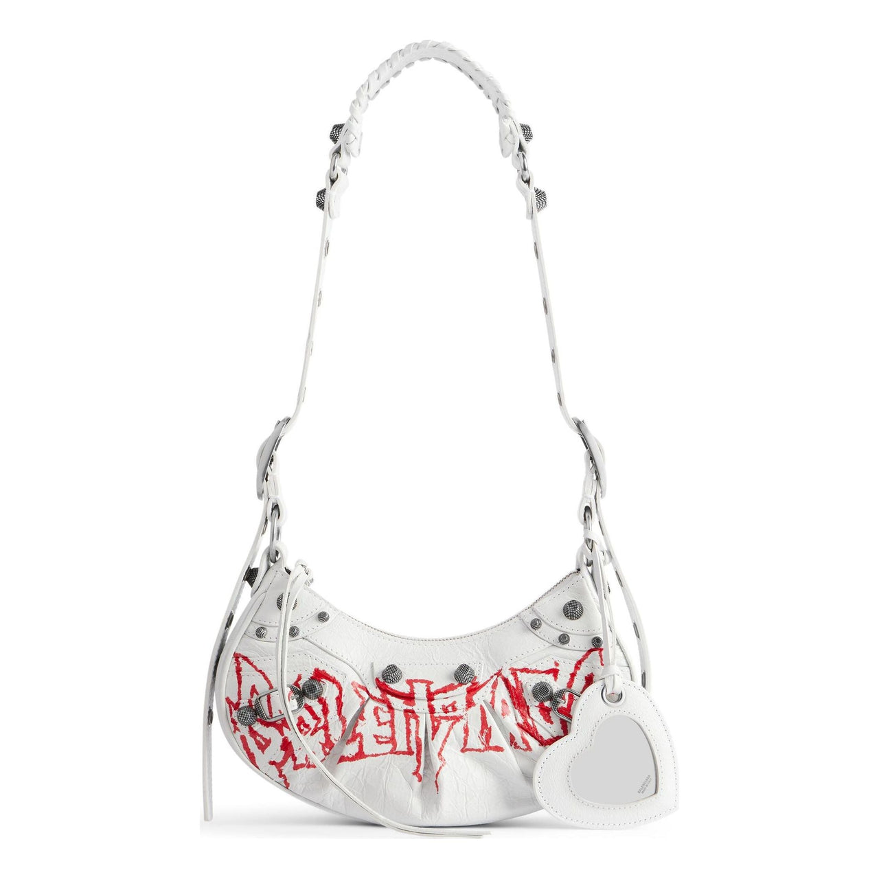 (WMNS) Balenciaga Le Cagole Xs Shoulder Bag Diy Metal 'White' 6713092AAXE9066