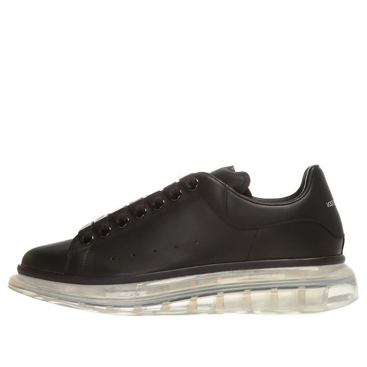 (WMNS) Alexander McQueen Oversized Sneaker 'Black Clear Sole' 611698WHX981070