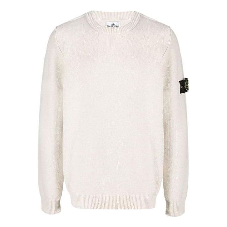 STONE ISLAND Logo Patch Knit Sweater 'Off-white' 7915508A3-V0097