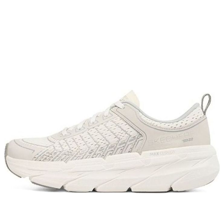 (WMNS) Skechers Max Cushioning Premier Low-Top Running Shoes White/Grey 128254-WGY