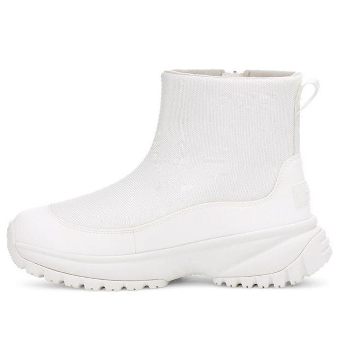 (WMNS) UGG Yose Zip Fleece Lined Snow Boots White 1112329-WHT