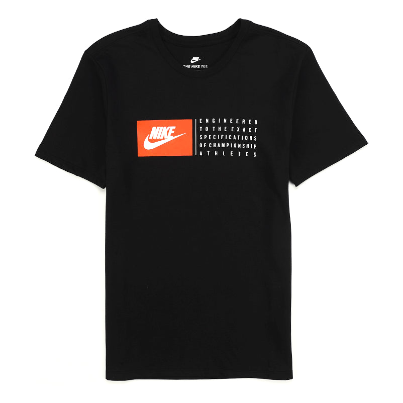 Nike Sportswear Alphabet Printing Athleisure Casual Sports Short Sleeve Black 943781-010