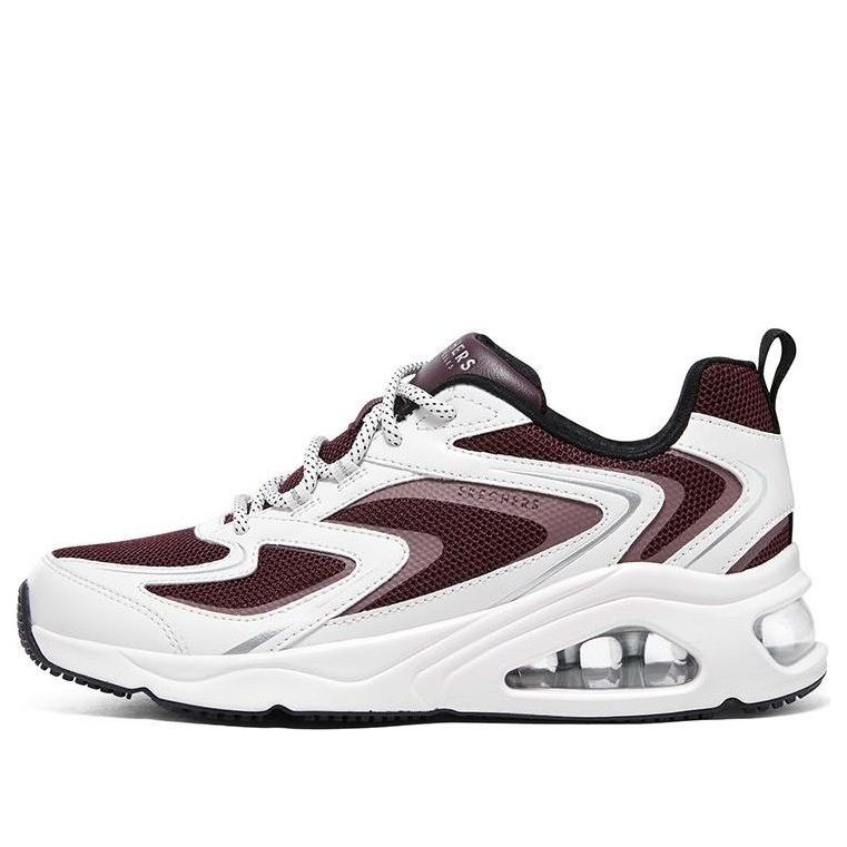 (WMNS) Skechers Tres-Air Uno 'Street Fl-Air - White Burgundy' 177424-WBUG