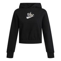 (WMNS) Nike Fleece Graphic Hoodie 'Black' DH1375-010