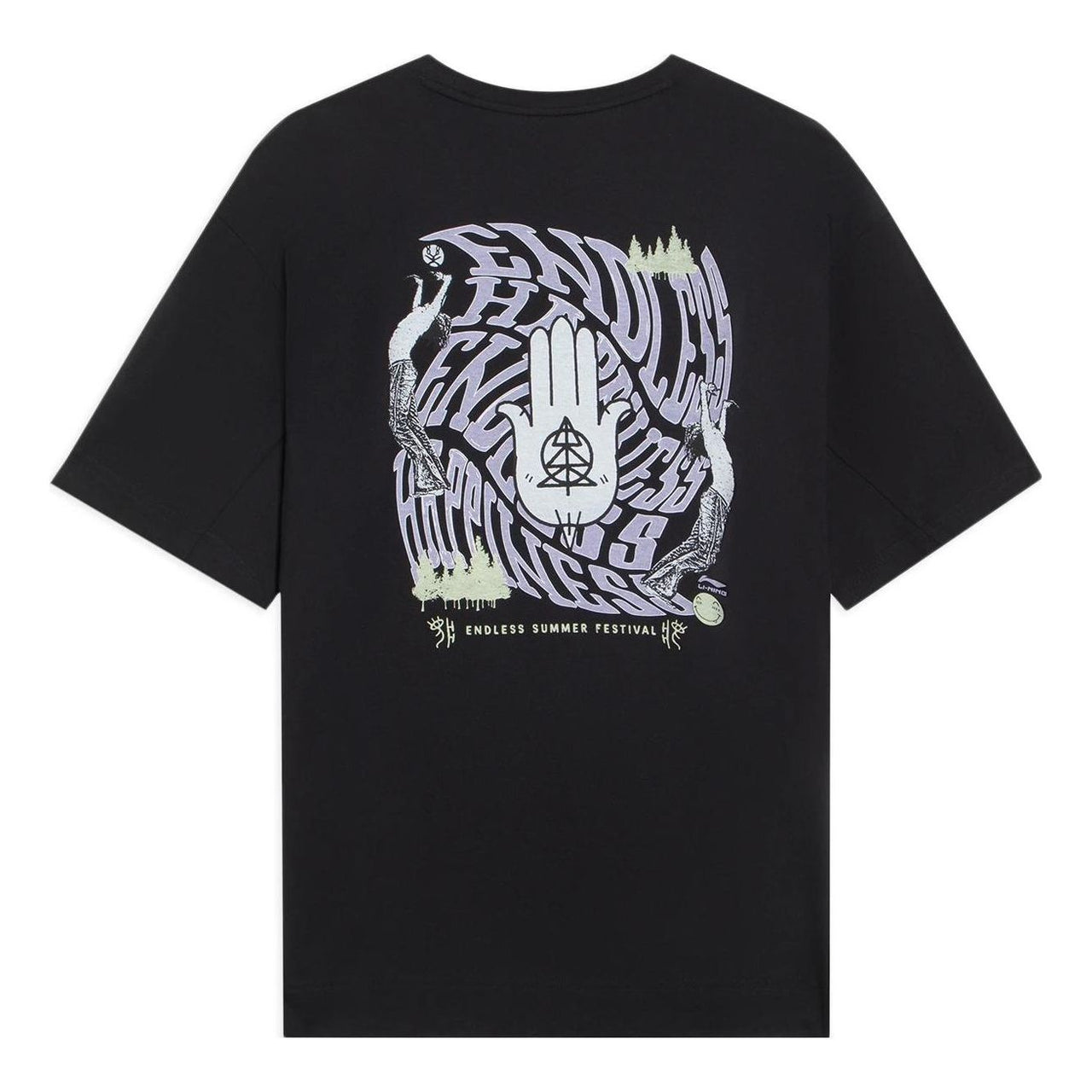 Li-Ning Endless Summer Festival Graphic T-shirt 'Black' AHSSB09-3