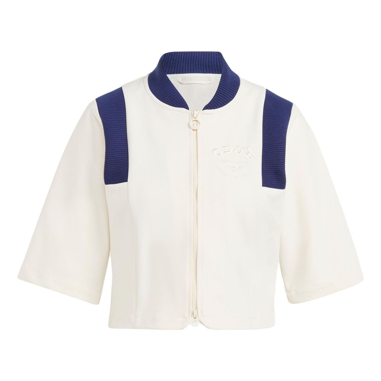 (WMNS) adidas Blue Version Crop Track Jacket 'Chalk White' IB5793
