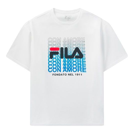 FILA Logo Printing Ventilate Knit Male White F51M028116F-WT