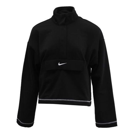 (WMNS) AS W Nike Sportswear SWSH Top HZ FLC BB Black CU6638-010